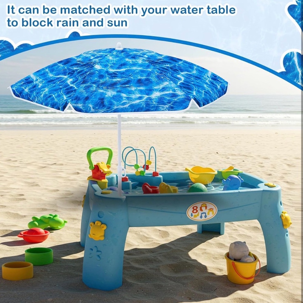 Blue Water Wave Beach/Patio Umbrella, new - Picture 6 of 7